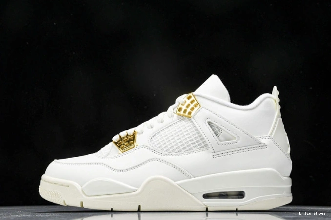 Bmlin 4 Metallic Retro Jordan Gold AQ9129-170 0712
